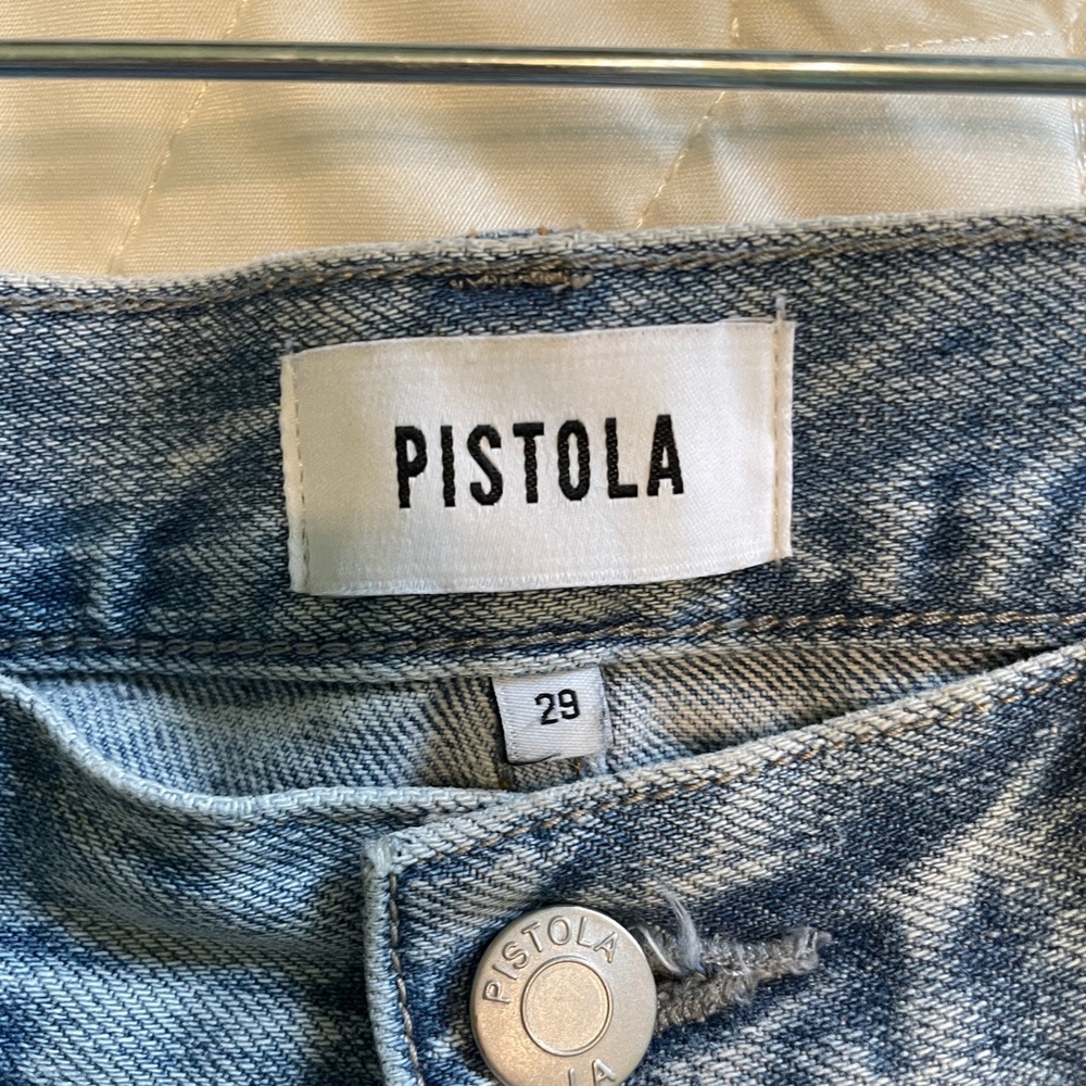 Pistola High Rise Wide Leg Distressed Jeans Size 29 - Picture 5 of 7